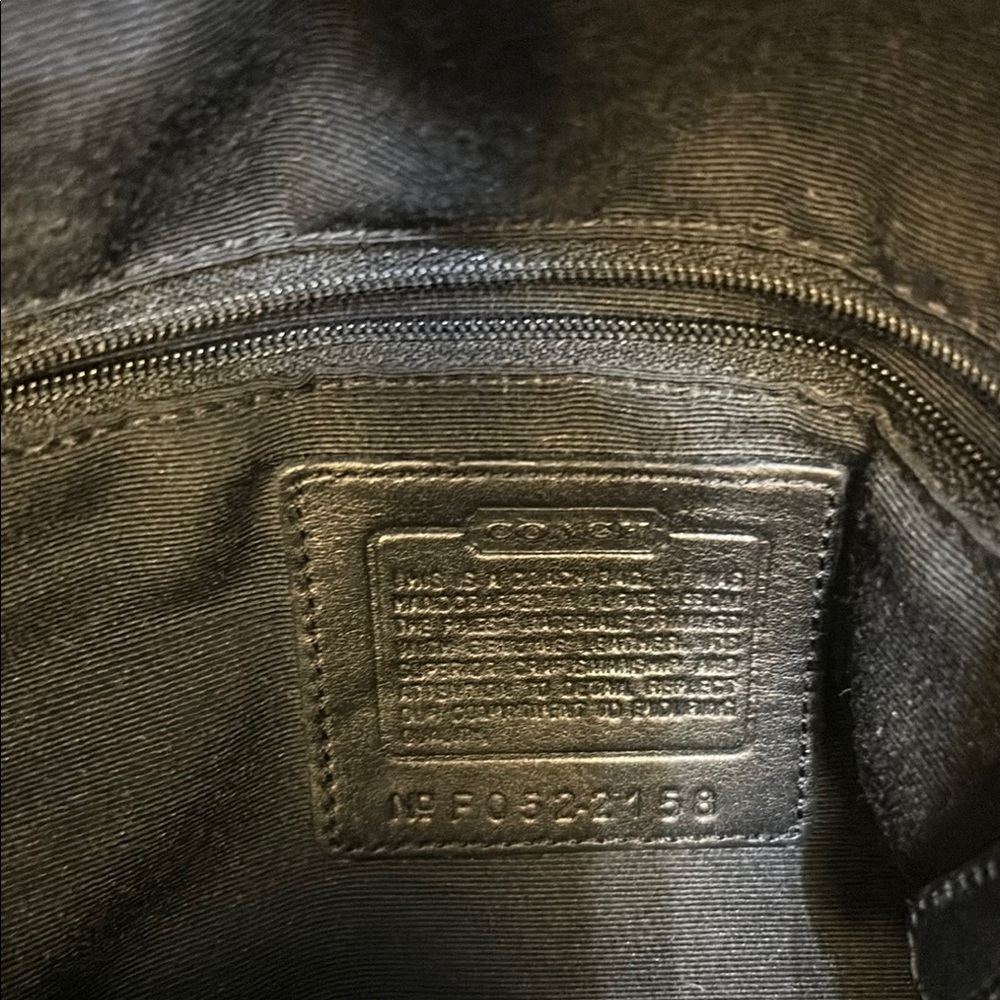 Coach Black and White Signature Shoulder Bag - Picture 7 of 10